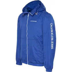 Blouson homme Calvin Klein hooded nylon zip-up Bleu