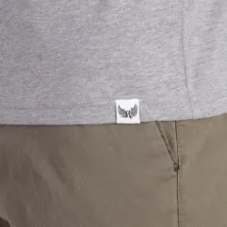 T shirt manche courte homme Kaporal pasto medium grey mel Gris - ZESHOES