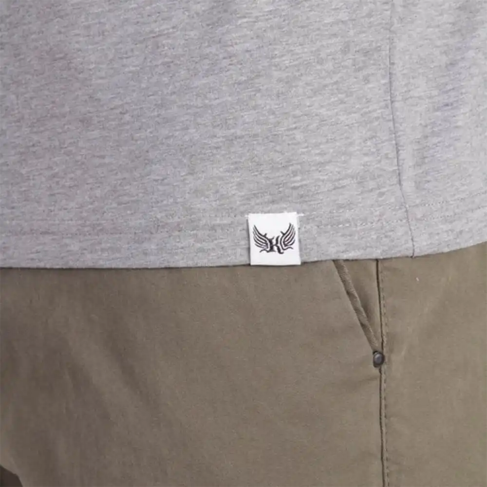 T shirt manche courte homme Kaporal pasto medium grey mel Gris - ZESHOES