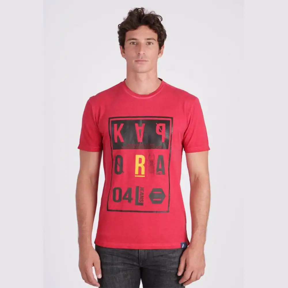 T shirt manche courte homme Kaporal grez Rouge