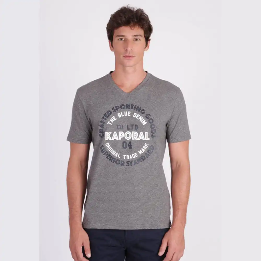 T shirt manche courte homme Kaporal golia medium mel Gris - ZESHOES