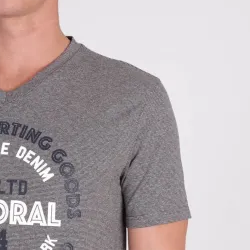 T shirt manche courte homme Kaporal golia medium mel Gris - ZESHOES