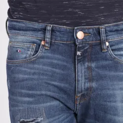 Jeans homme Kaporal darko repair Bleu - ZESHOES