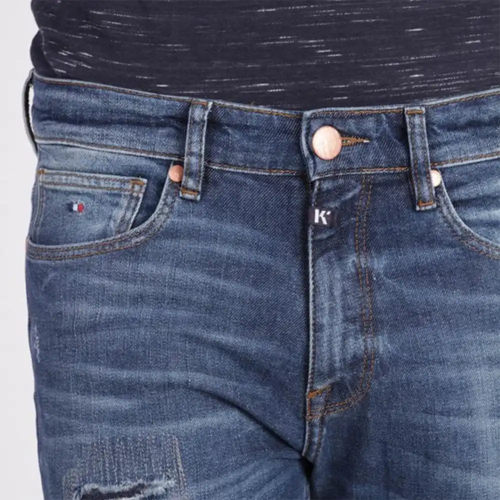 Jeans homme Kaporal darko repair Bleu - ZESHOES