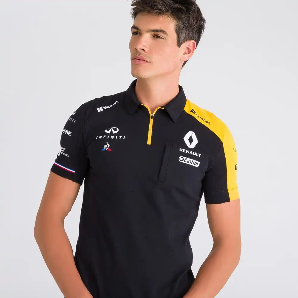 Polo manche courte Le Coq Sportif renault sport Noir