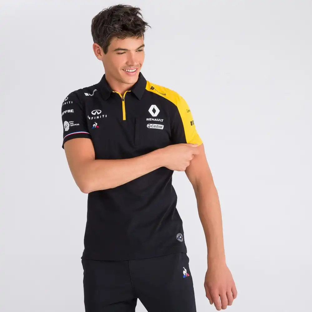Polo manche courte Le Coq Sportif renault sport Noir