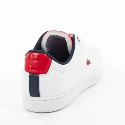 Basket basse garcon Lacoste carnaby evo120 Blanc
