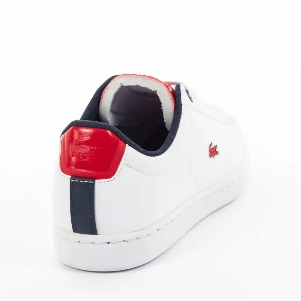 Basket basse garcon Lacoste carnaby evo120 Blanc