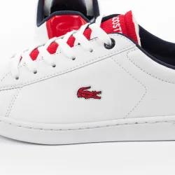 Basket basse garcon Lacoste carnaby evo120 Blanc