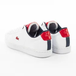 Basket basse garcon Lacoste carnaby evo120 Blanc