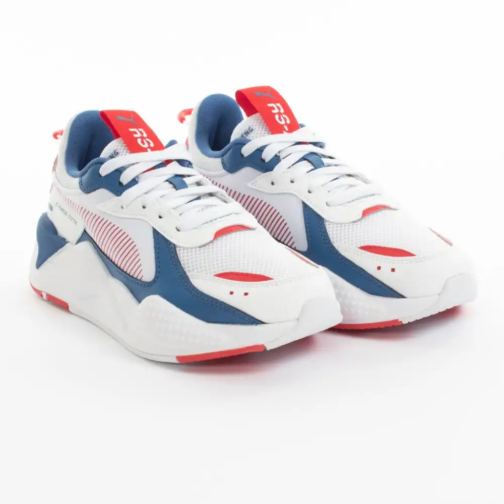 Basket basse homme Puma rs-x white-high risk Blanc - ZESHOES