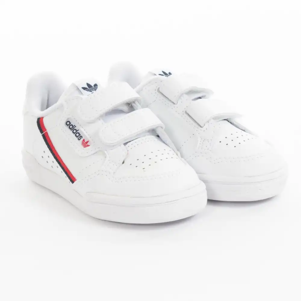 Basket basse garcon Adidas continental 80 Blanc - ZESHOES