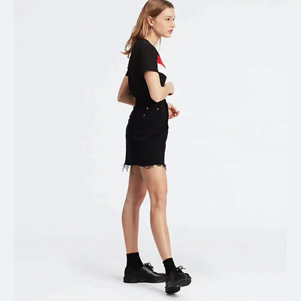Jupe femme Levis deconstructed authentic Noir - ZESHOES