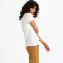 Tee shirt manche courte femme Levis front logo Blanc - ZESHOES