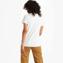 Tee shirt manche courte femme Levis front logo Blanc - ZESHOES