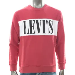 Sweat shirt homme Levis band front logo Rouge - ZESHOES