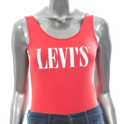 Tee shirt manche courte femme Levis dos nue bodysuit Rouge - ZESHOES