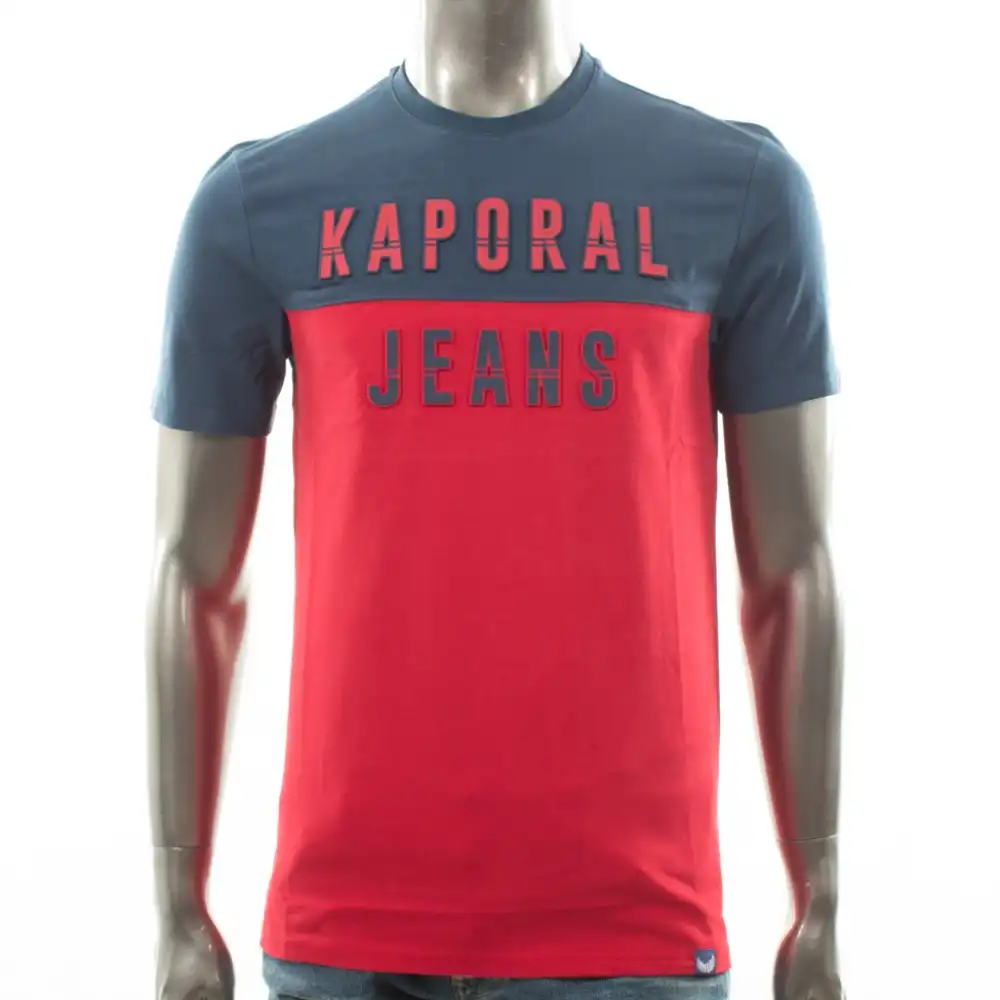 T shirt manche courte homme Kaporal toniotango Rouge - ZESHOES