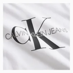 Tee shirt manche courte femme Calvin Klein w monogram modern straight Blanc -...