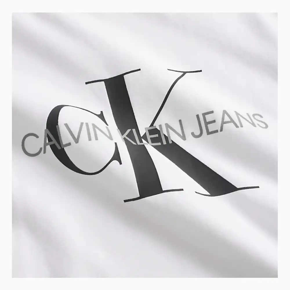 Tee shirt manche courte femme Calvin Klein w monogram modern straight Blanc -...
