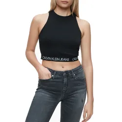 Debardeur femme Calvin Klein brassière milano jersey Noir - ZESHOES
