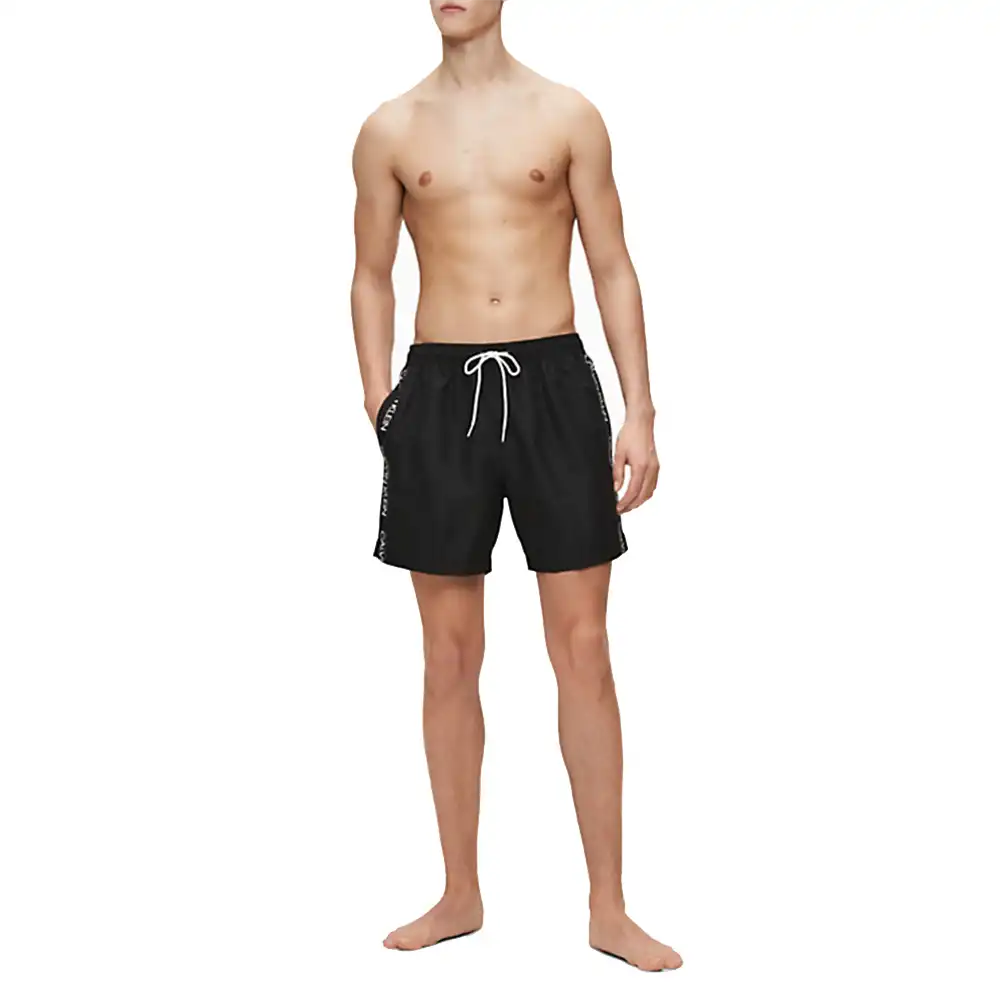 Short de bain homme Calvin Klein classic tape Noir - ZESHOES