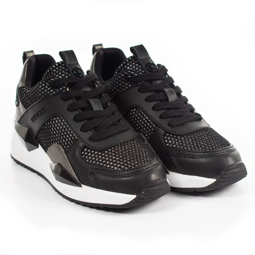 Baskets Noires Femme à Talon Compensé - Chaussures Plates Confortables Pour L'été, Style Décontracté