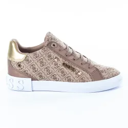 Basket de ville basse femme Guess streetwear Beige - ZESHOES