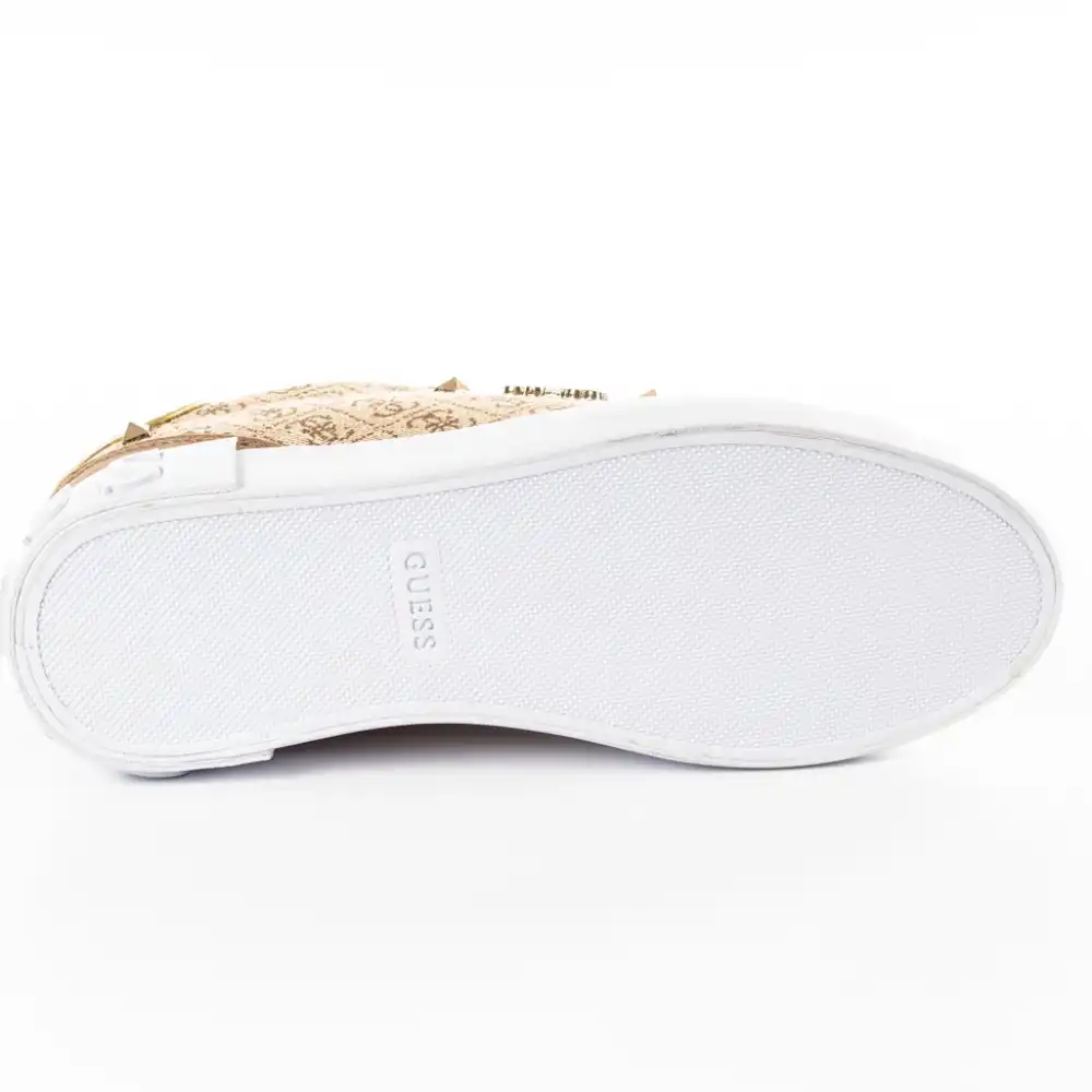 Basket de ville basse femme Guess streetwear Beige - ZESHOES