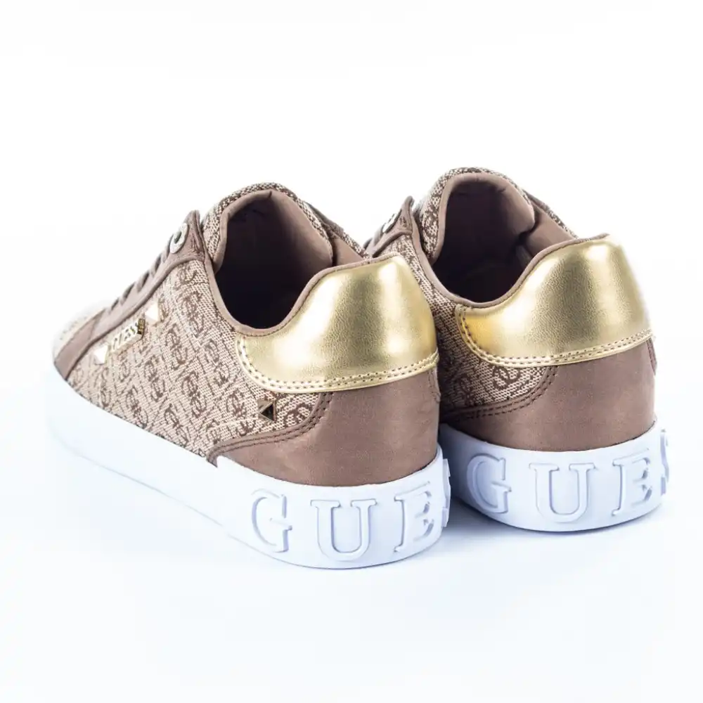 Basket de ville basse femme Guess streetwear Beige - ZESHOES