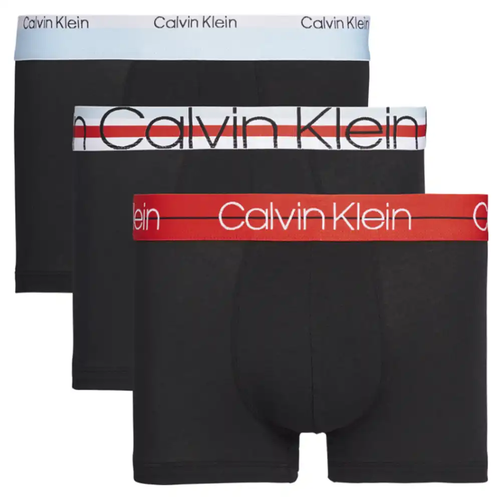Boxer homme Calvin Klein regular front logo pack x3 Multicolor - ZESHOES