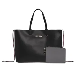 Sac à main noir Tommy Jeans ICONIC TOMMY TOTE SOLID