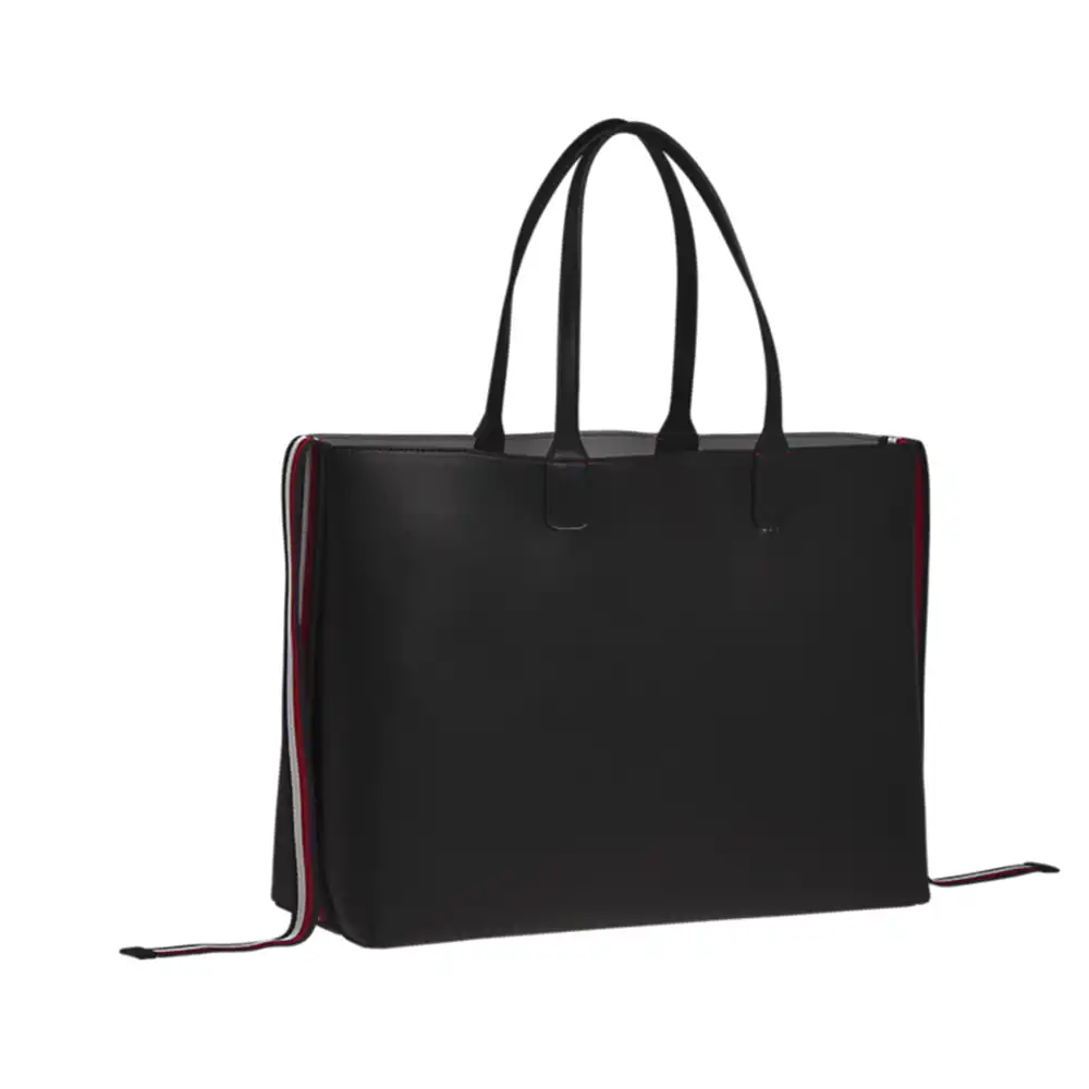 Sac à main noir Tommy Jeans ICONIC TOMMY TOTE SOLID