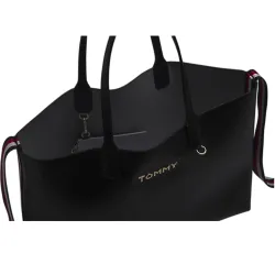 Sac à main noir Tommy Jeans ICONIC TOMMY TOTE SOLID