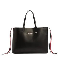 Sac à main noir Tommy Jeans ICONIC TOMMY TOTE SOLID