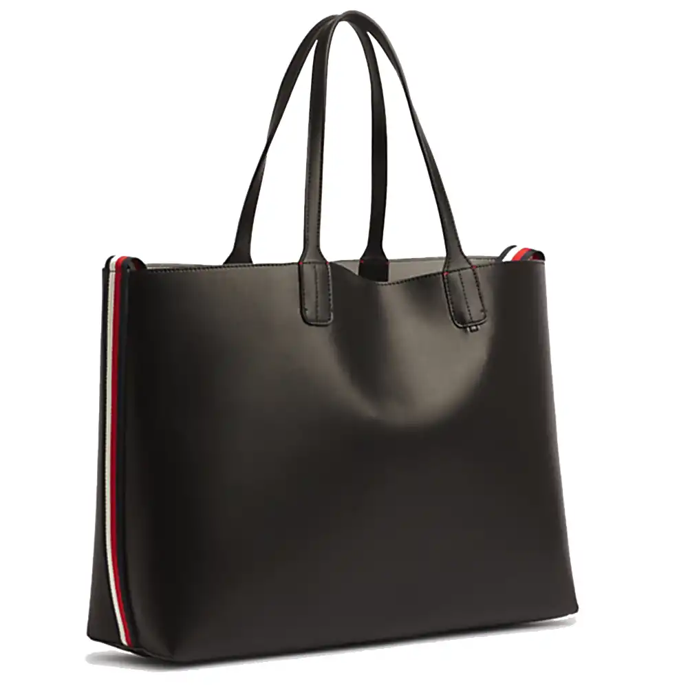 Sac à main noir Tommy Jeans ICONIC TOMMY TOTE SOLID