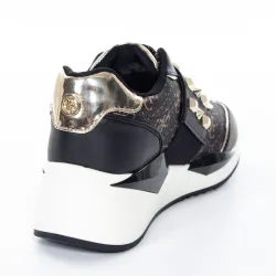 Basket Guess noire et dorée Zeshoes.com bon plan réduction