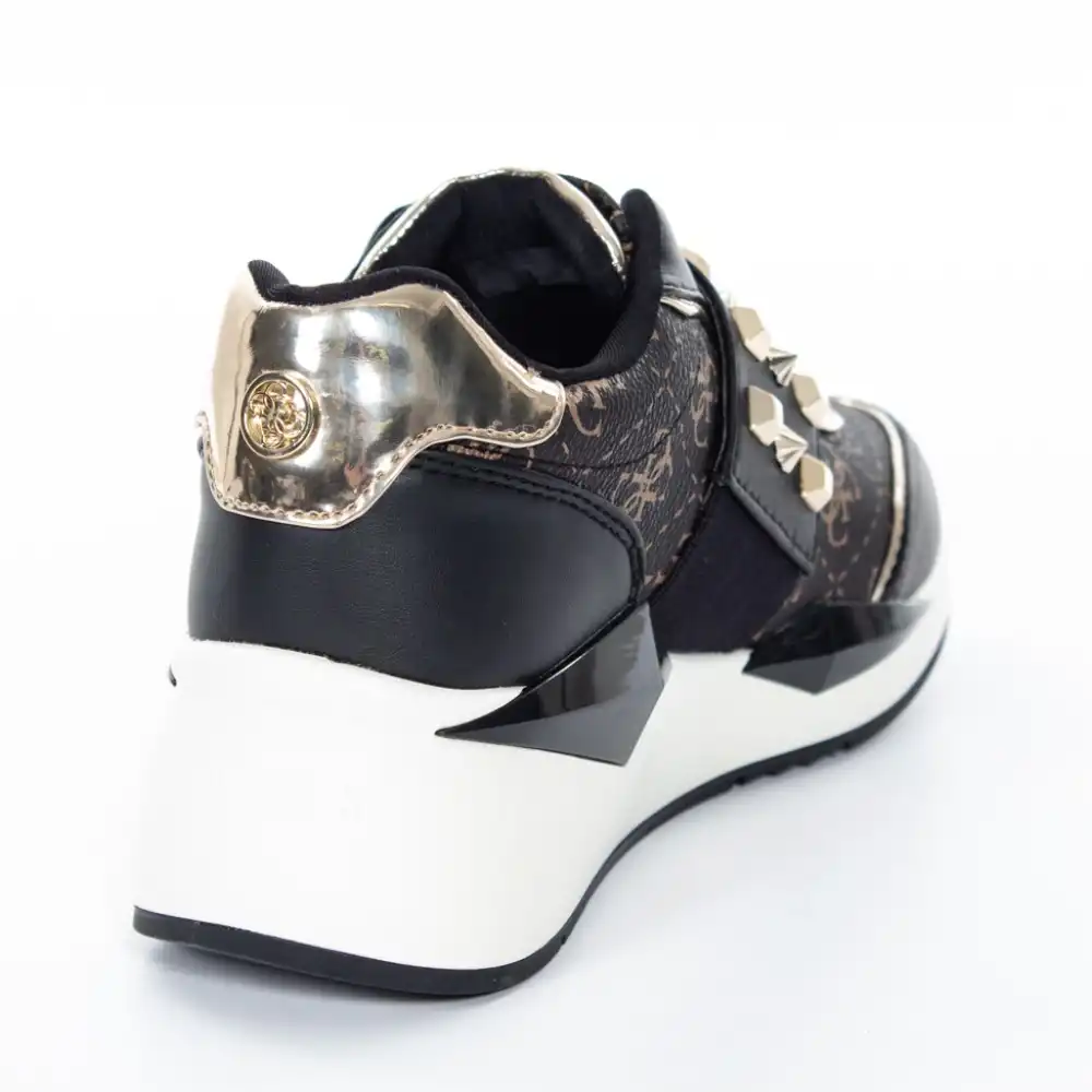 Basket Guess noire et dorée Zeshoes.com bon plan réduction