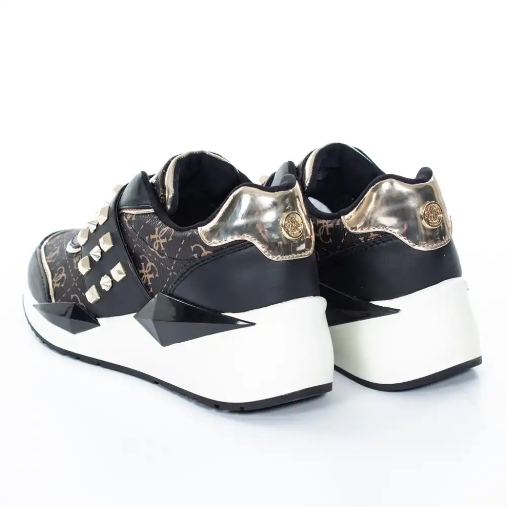 Basket Guess noire et dorée Zeshoes.com bon plan réduction