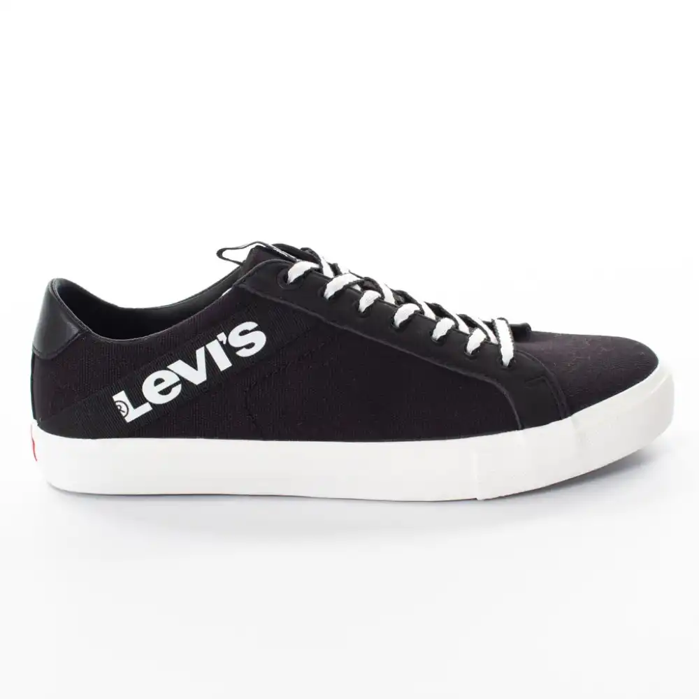 Basket pour homme Levi's Woodward L Regular Black type tennis