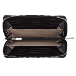 Portefeuille femme Calvin Klein extended lrg ziparound Noir - ZESHOES