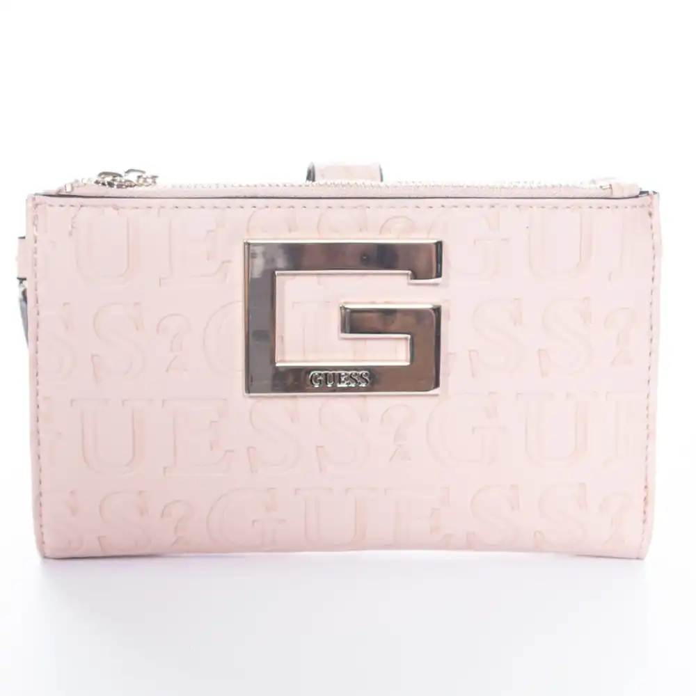 portefeuille de marque Guess simili cuir rose zeshoes en soldes promotions