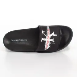 Claquette homme Calvin Klein slides classic Noir - ZESHOES