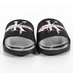 Claquette homme Calvin Klein slides classic Noir - ZESHOES