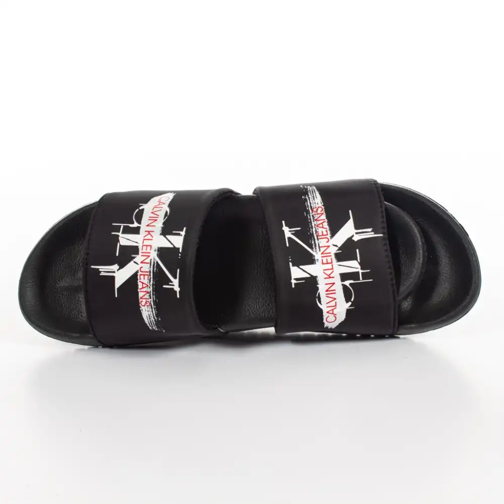Claquette homme Calvin Klein slides classic Noir - ZESHOES