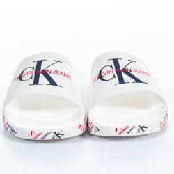 Claquette homme Calvin Klein slides classic Blanc
