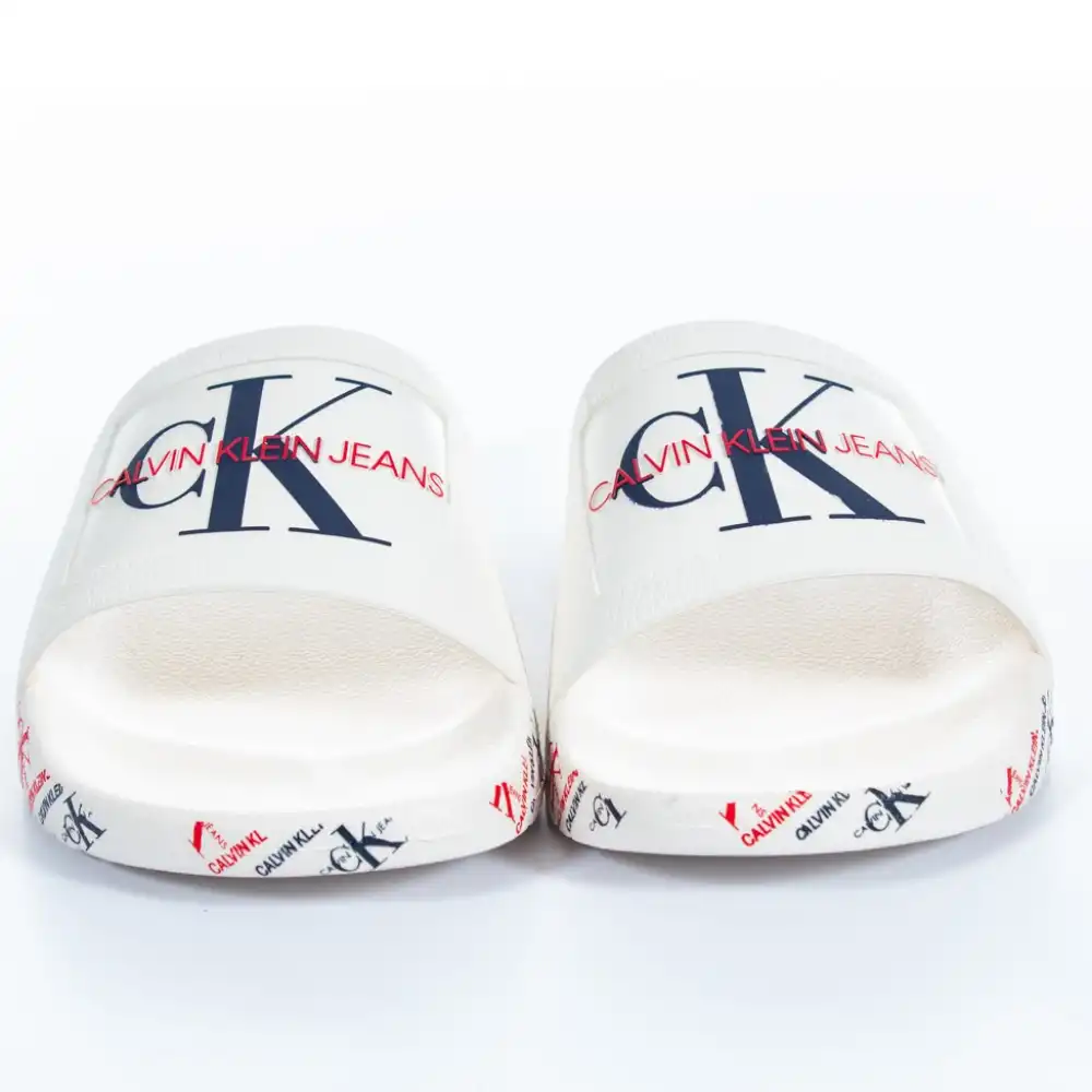 Claquette homme Calvin Klein slides classic Blanc