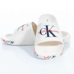 Claquette homme Calvin Klein slides classic Blanc