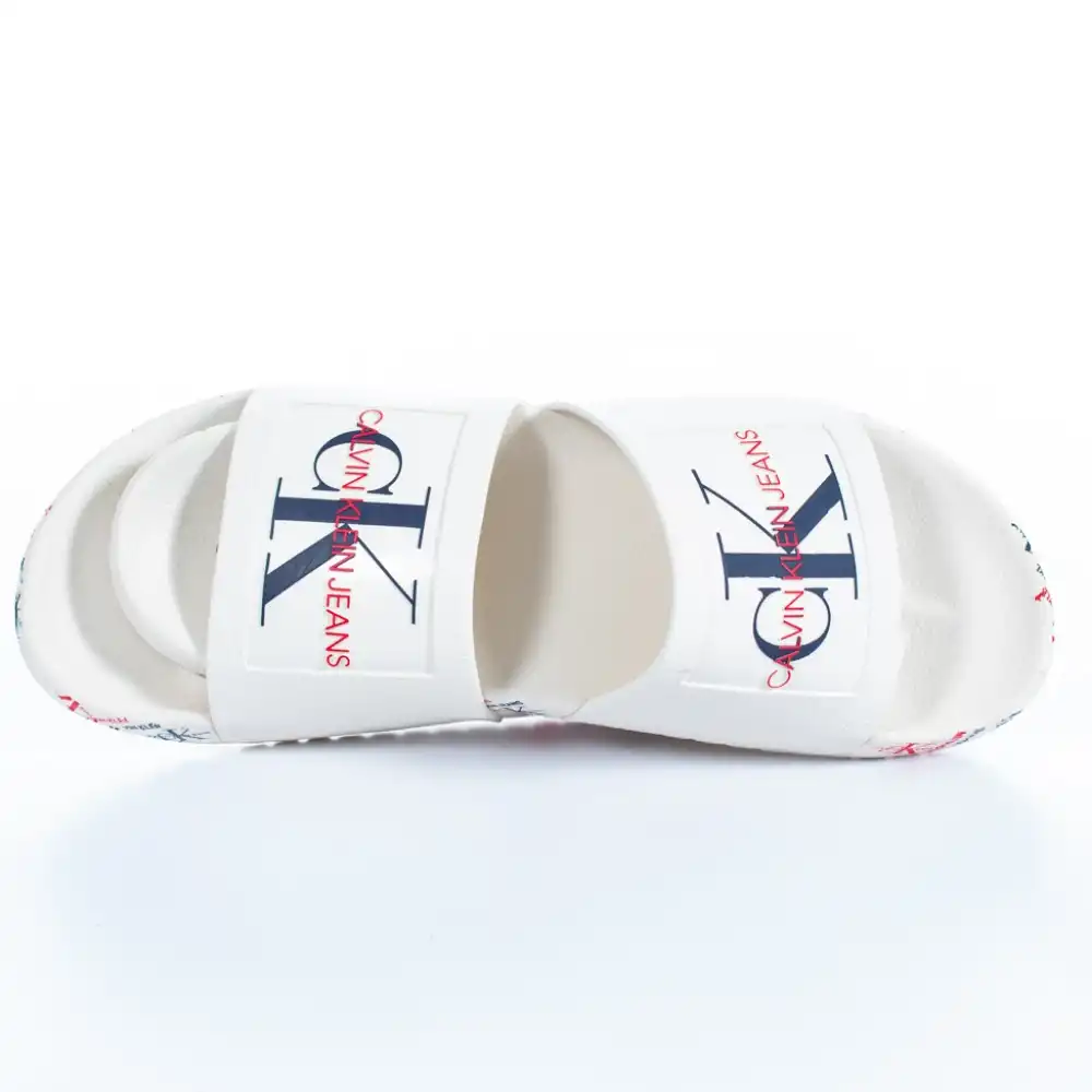 Claquette homme Calvin Klein slides classic Blanc