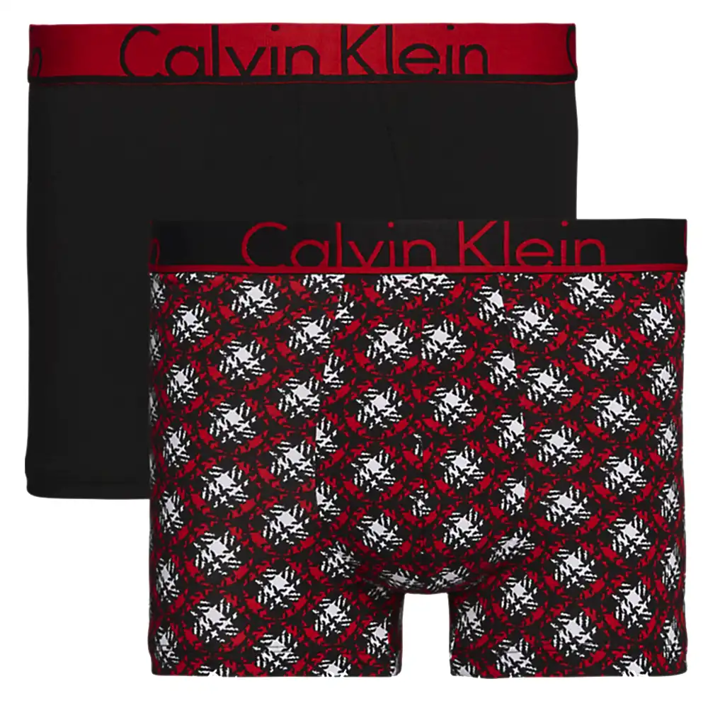 Boxer homme Calvin Klein front logo pack x2 Multicolor - ZESHOES